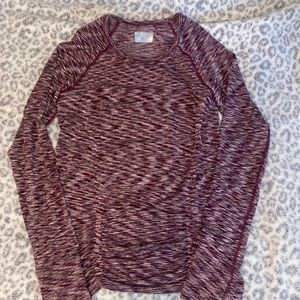 Athleta Burgundy Run Top